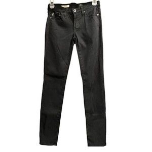 AG Adriano Goldschmied Black Stevie Slim Straight Jeans Size 25R
